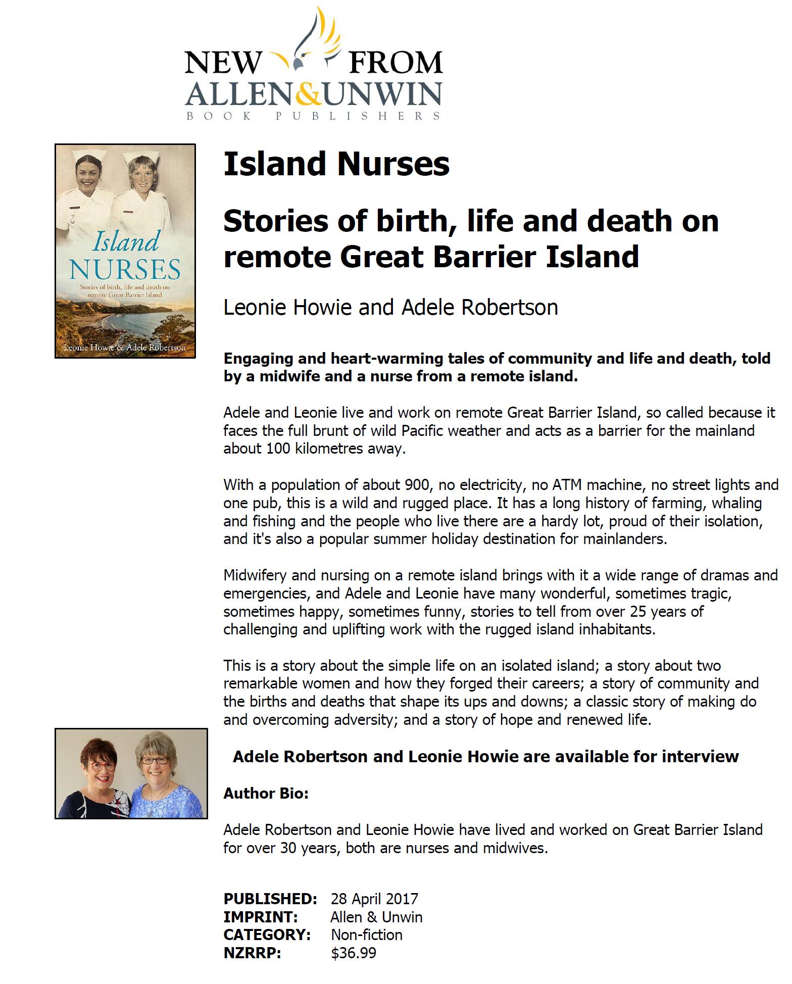 Island Nurses Media Release Island Nurses Media Release